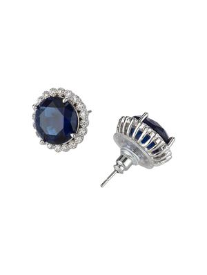 blue metal studs earring - 16952811 - Standard Image - 2
