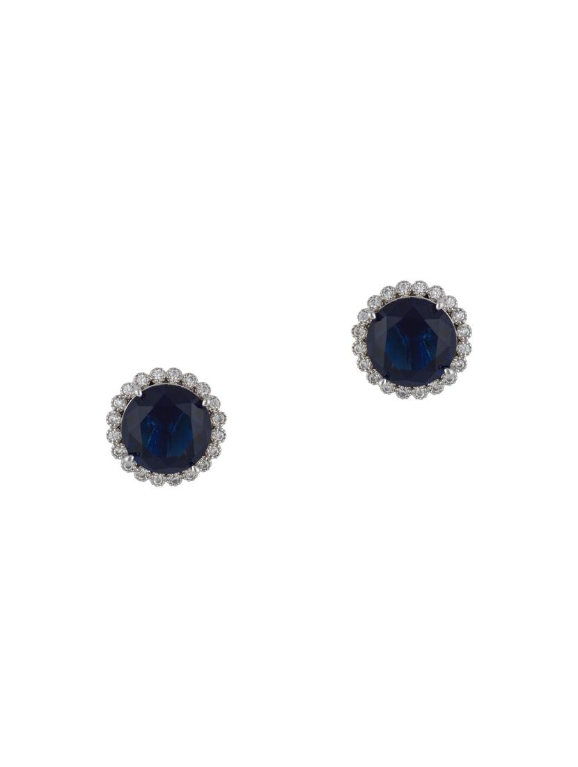 blue metal studs earring - 16952811 - Zoom Image - 3