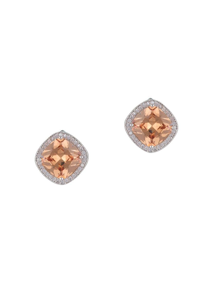 brown metal studs earring - 16952813 - Zoom Image - 1