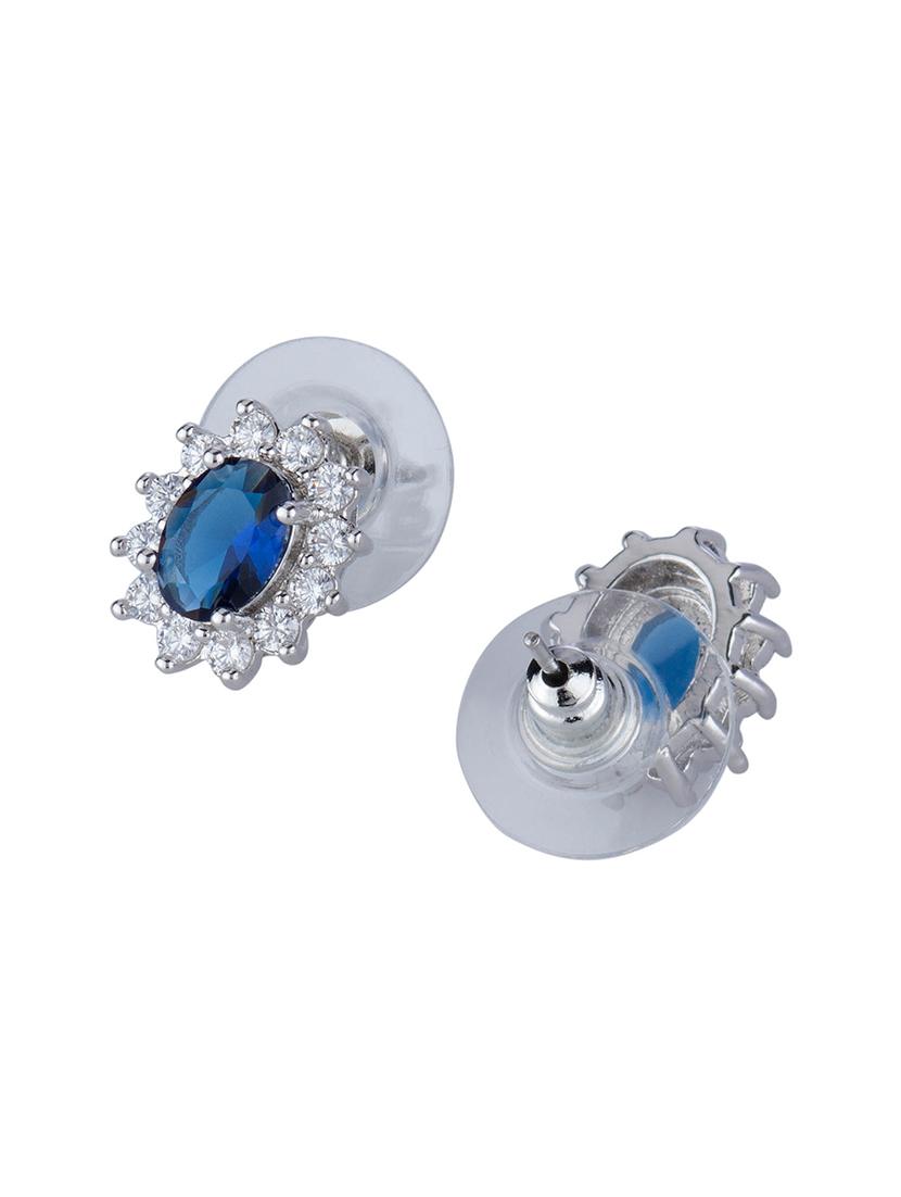 blue metal studs earring - 16952816 - Zoom Image - 2