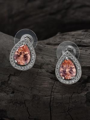 brown metal studs earring - 16952822 - Standard Image - 3