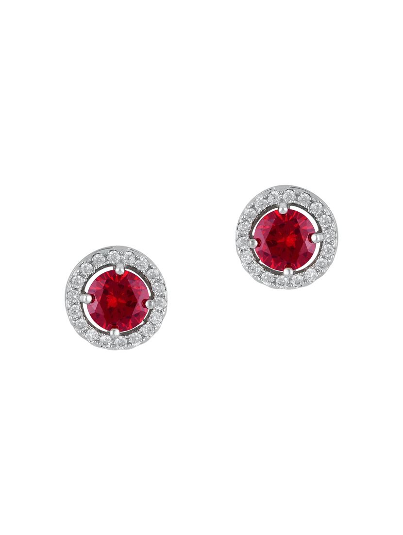 red metal studs earring - 16952829 - Zoom Image - 1