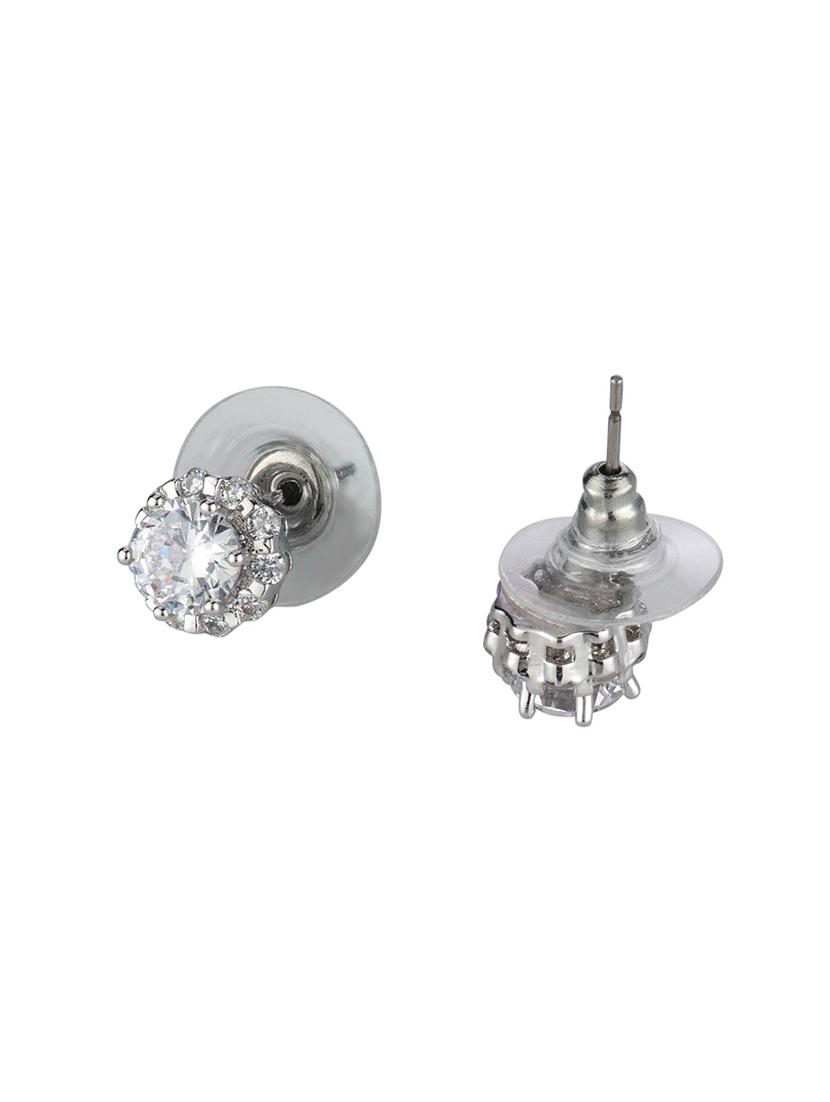 silver metal studs earring - 16952830 - Zoom Image - 2