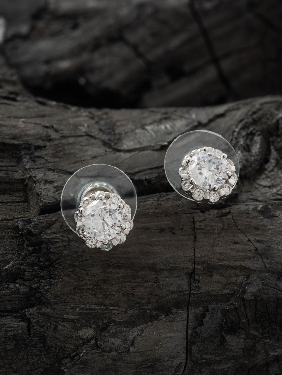 silver metal studs earring - 16952830 - Zoom Image - 3
