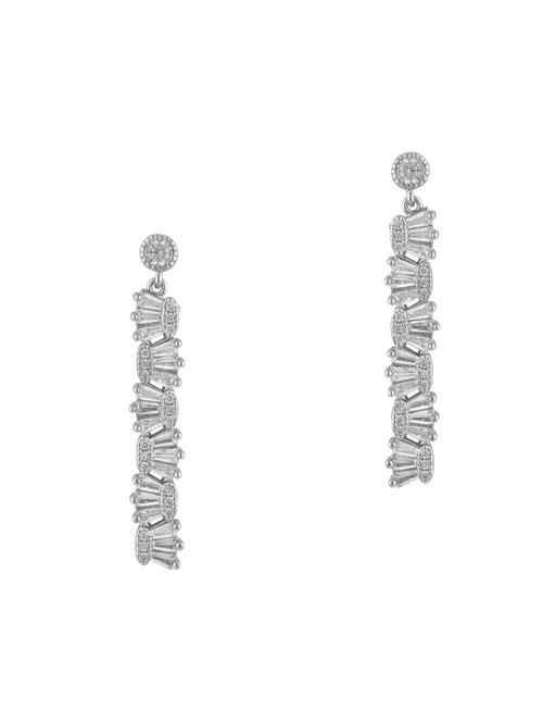 silver metal drop earring - 16952832 - Standard Image - 1
