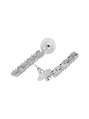 silver metal drop earring - 16952832 - Standard Image - 2