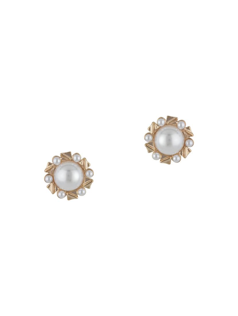 gold metal studs earring - 16952835 - Zoom Image - 1