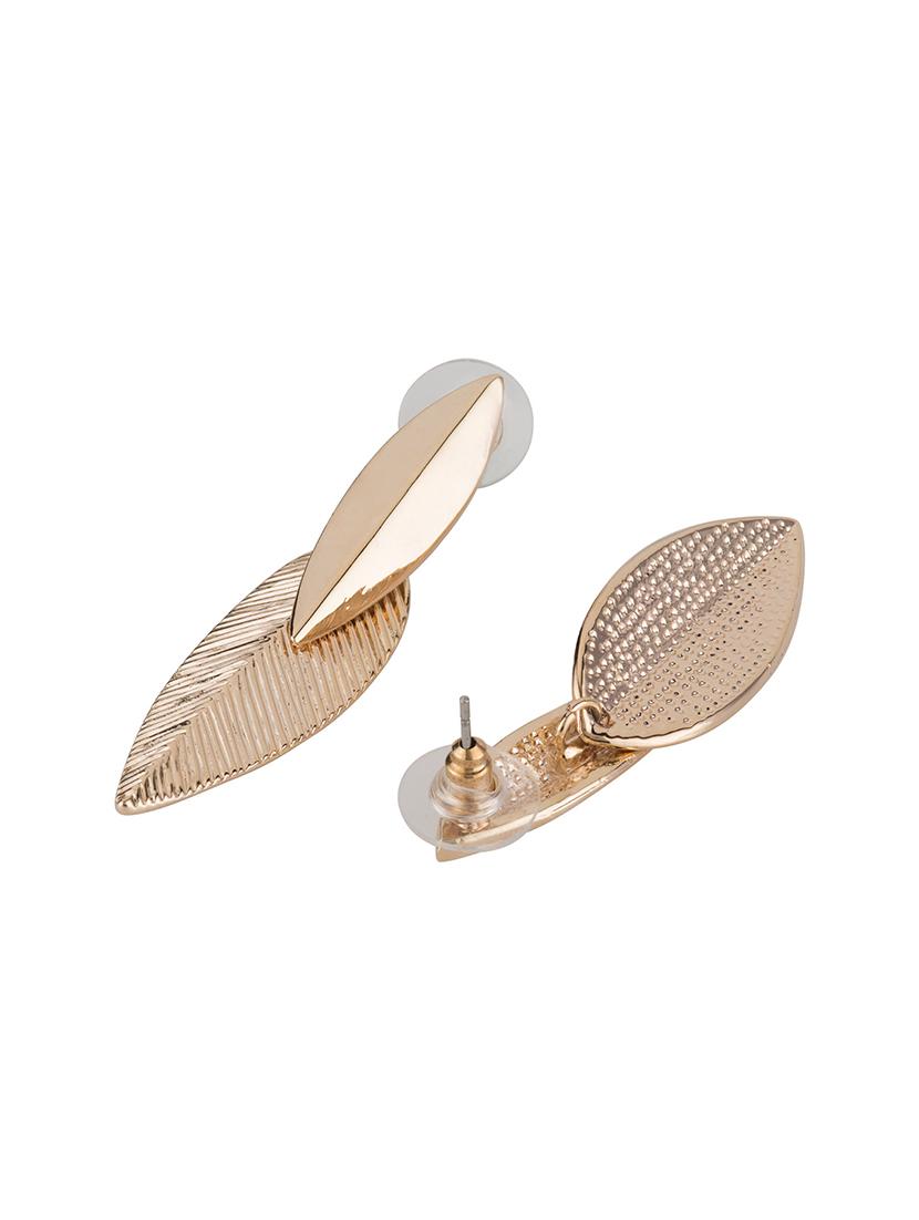 gold metal drop earring - 16952836 - Zoom Image - 2