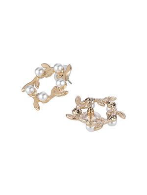 gold metal drop earring - 16952837 - Standard Image - 2