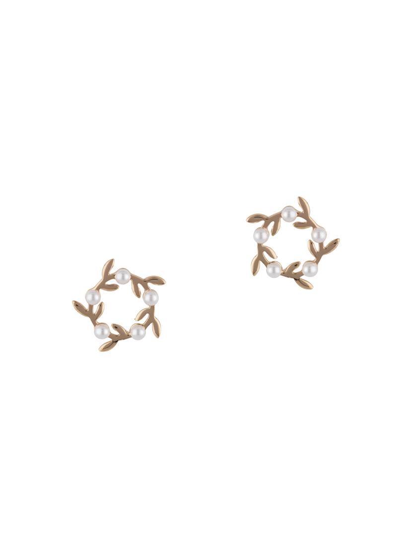gold metal drop earring - 16952837 - Zoom Image - 1