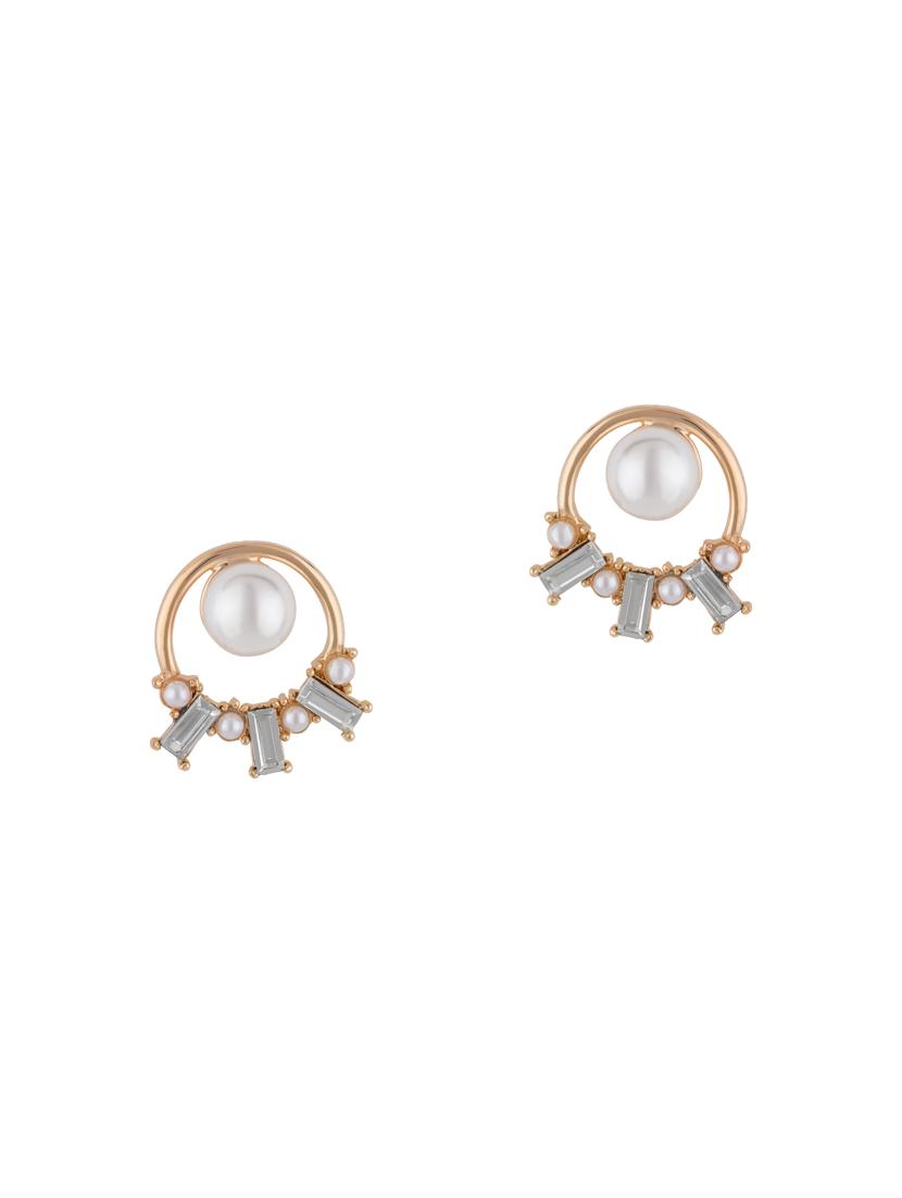 gold metal studs earring - 16952838 - Zoom Image - 1