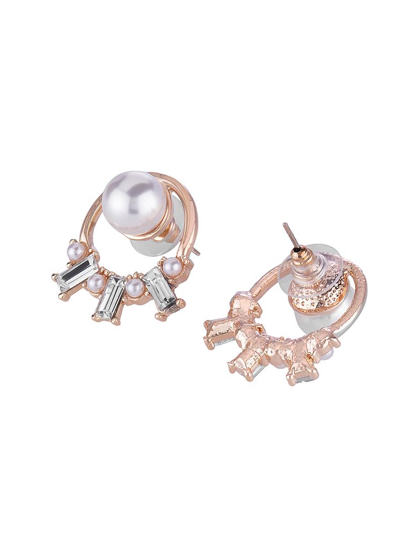 gold metal studs earring - 16952838 - Zoom Image - 2