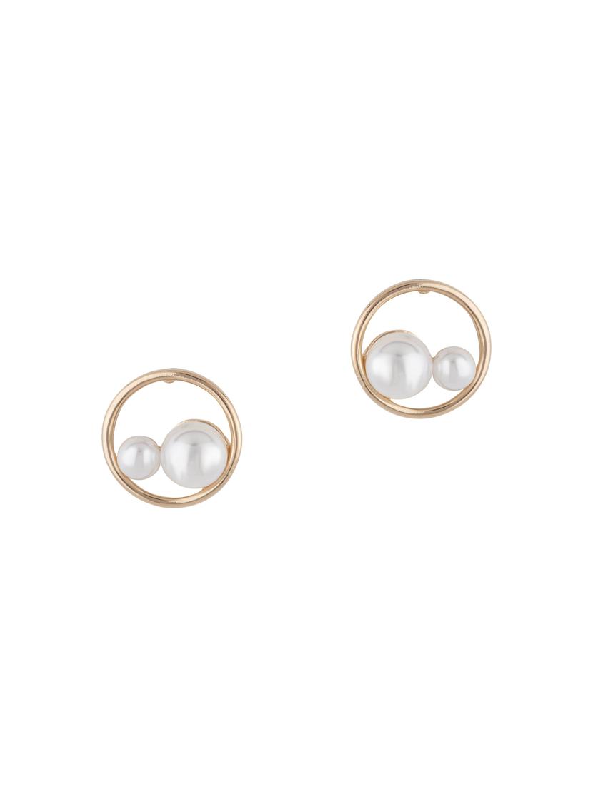 gold metal studs earring - 16952839 - Zoom Image - 1