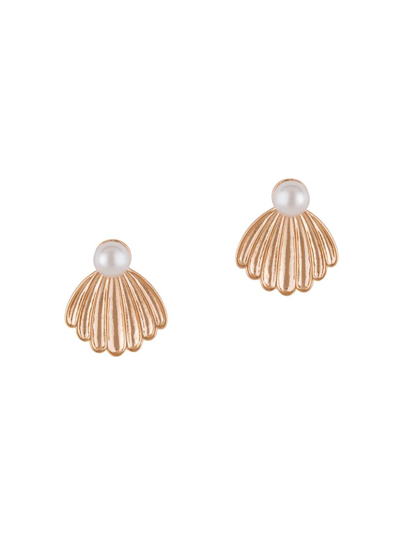 gold metal studs earring - 16952840 - Zoom Image - 1