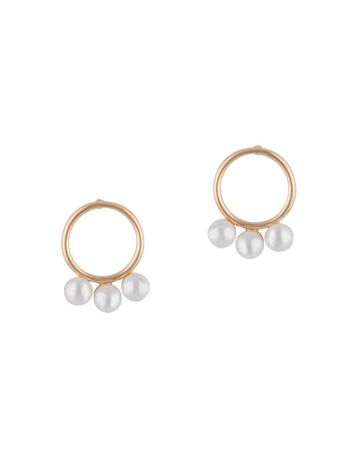 gold metal drop earring - 16952841 - Standard Image - 1