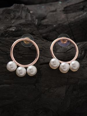 gold metal drop earring - 16952841 - Standard Image - 3