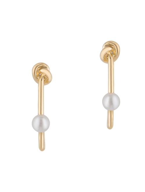 gold metal drop earring - 16952846 - Standard Image - 1
