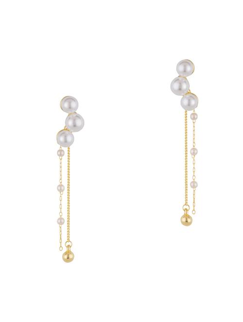 gold metal drop earring - 16952848 - Standard Image - 1