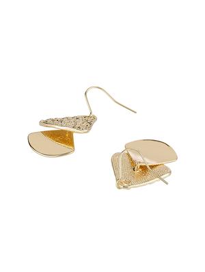 gold metal drop earring - 16952849 - Standard Image - 2