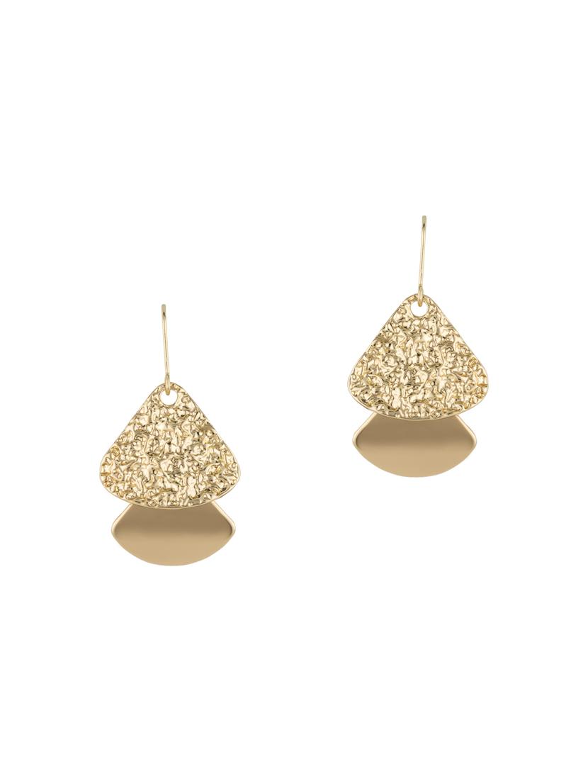 gold metal drop earring - 16952849 - Zoom Image - 1