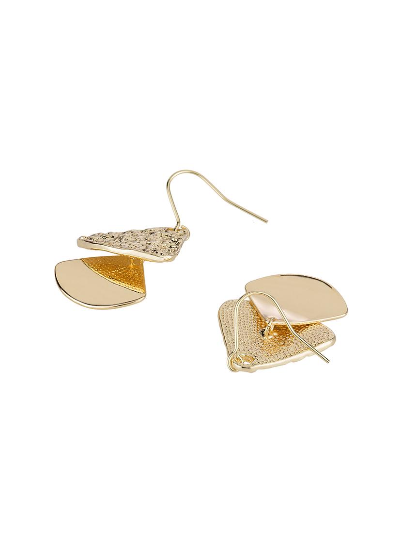 gold metal drop earring - 16952849 - Zoom Image - 2