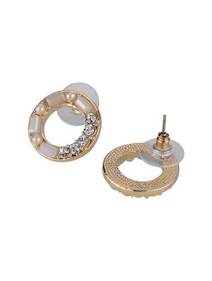 white metal studs earring - 16952853 - Standard Image - 2