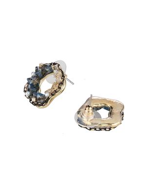 blue metal studs earring - 16952854 - Standard Image - 2