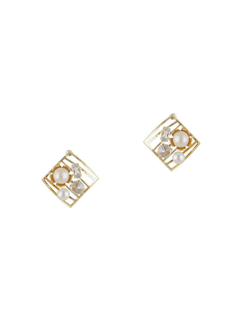 gold metal studs earring - 16952856 - Zoom Image - 1