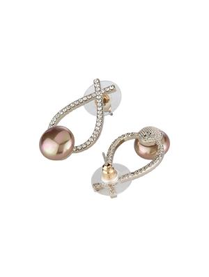 brown metal drop earring - 16952858 - Standard Image - 2