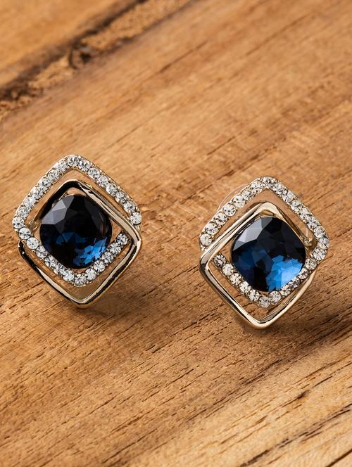 blue metal studs earring - 16952861 - Standard Image - 1