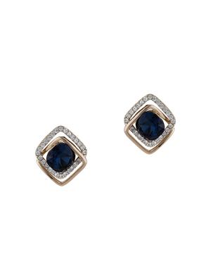 blue metal studs earring - 16952861 - Standard Image - 3