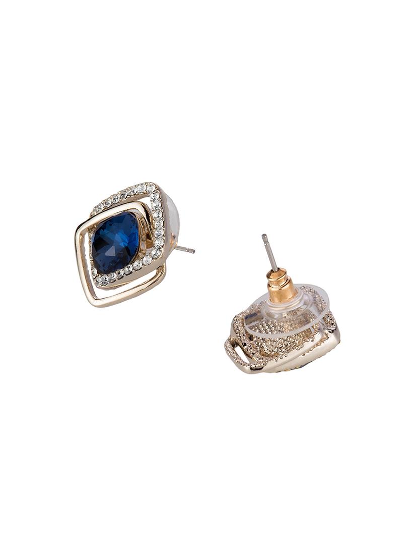 blue metal studs earring - 16952861 - Zoom Image - 2