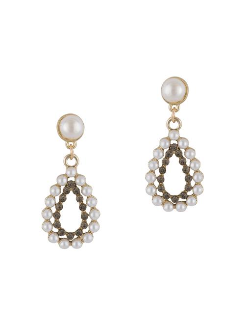 white metal drop earring - 16952863 - Standard Image - 1
