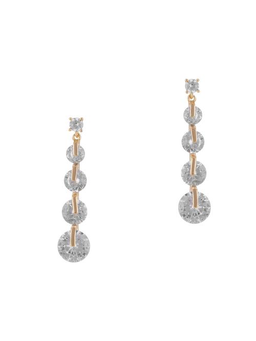 silver metal drop earring - 16952865 - Standard Image - 1