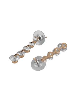 silver metal drop earring - 16952865 - Standard Image - 2