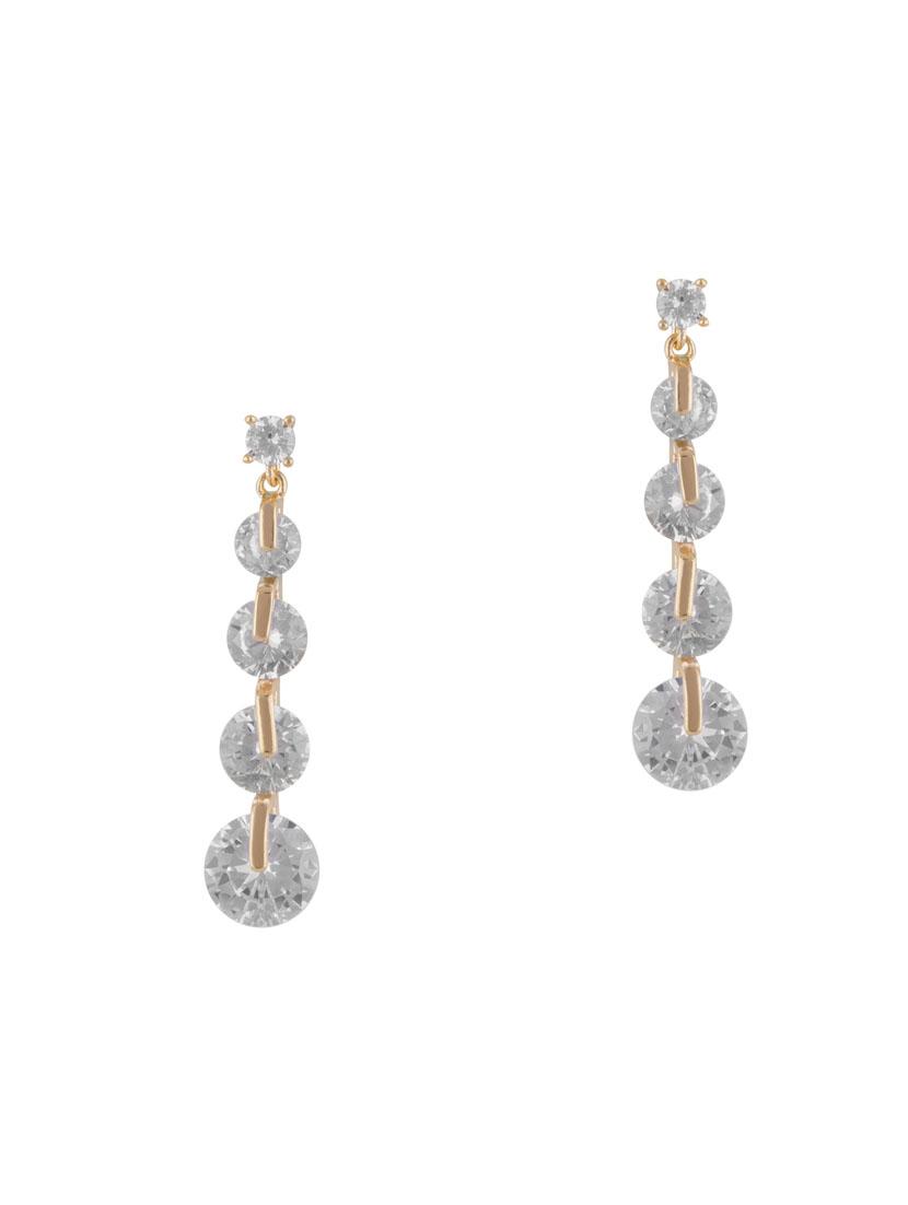 silver metal drop earring - 16952865 - Zoom Image - 1