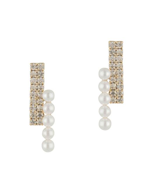 gold metal drop earring - 16952867 - Standard Image - 1