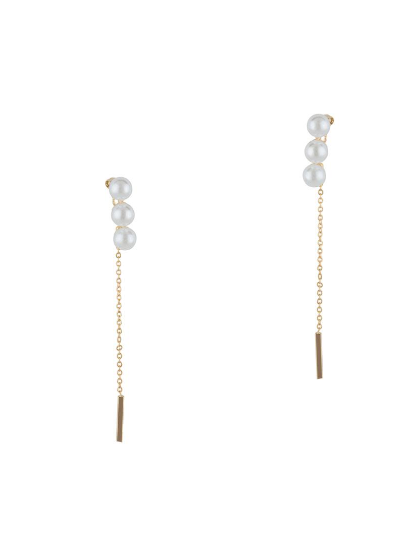 white metal drop earring - 16952869 - Zoom Image - 1