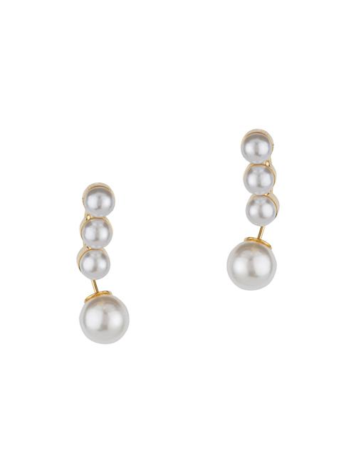 white metal drop earring - 16952870 - Standard Image - 1