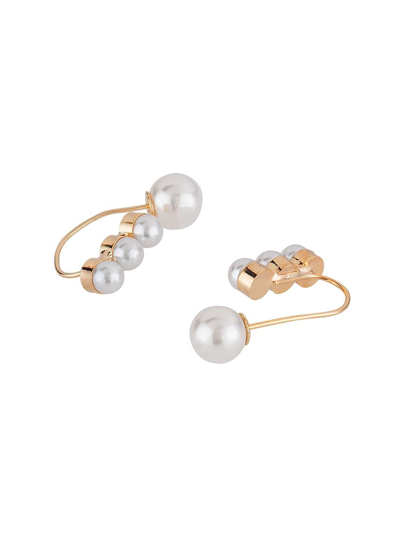 white metal drop earring - 16952870 - Zoom Image - 2