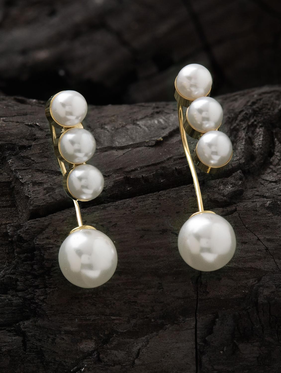 white metal drop earring - 16952870 - Zoom Image - 3
