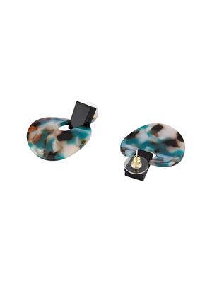 blue metal drop earring - 16952875 - Standard Image - 2