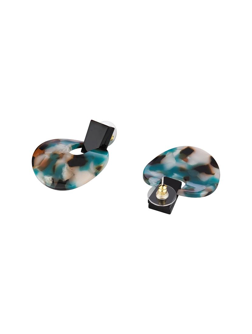 blue metal drop earring - 16952875 - Zoom Image - 2