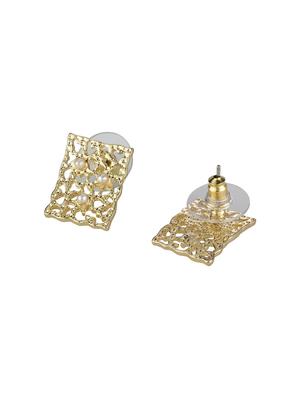 gold metal studs earring - 16952877 - Standard Image - 2