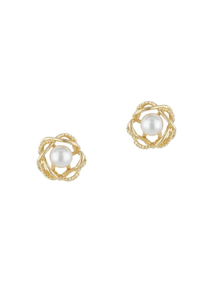gold metal studs earring - 16952880 - Zoom Image - 1