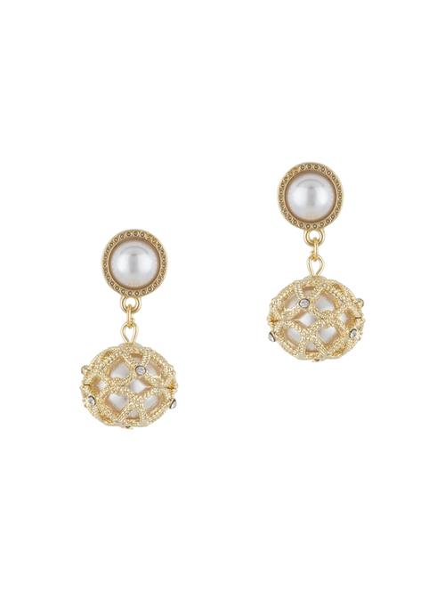 gold metal drop earring - 16952884 - Standard Image - 1