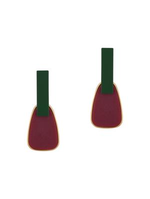 multi colored metal drop earring - 16952885 - Standard Image - 3