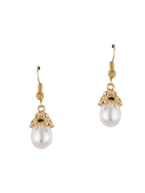 gold metal drop earring - 16952889 - Standard Image - 1