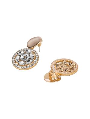 gold metal drop earring - 16952890 - Standard Image - 2