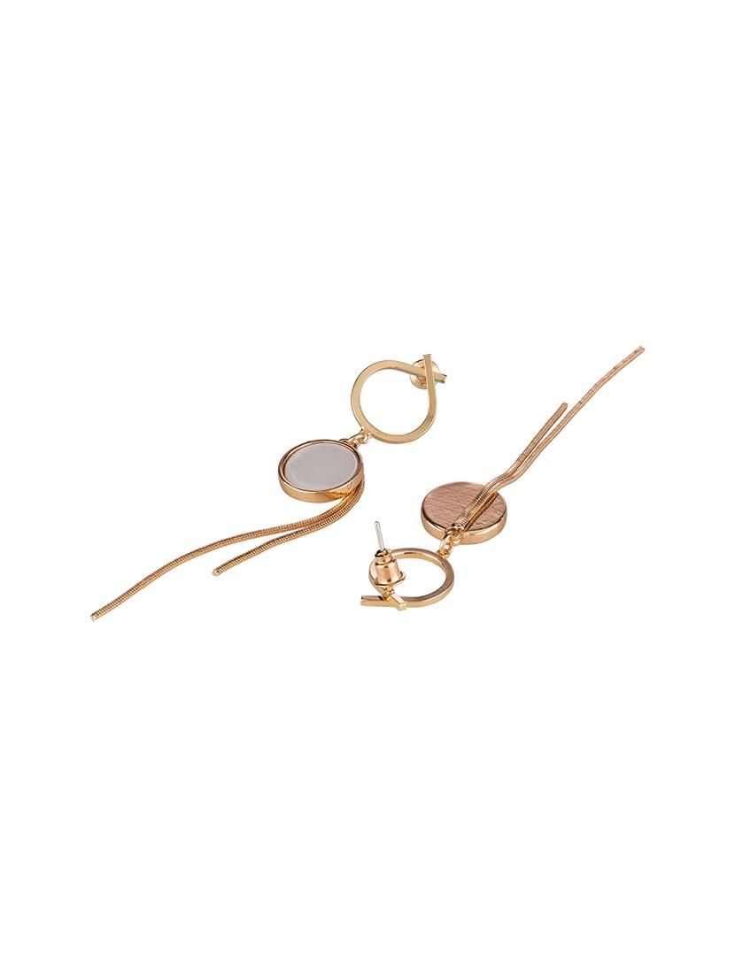 gold metal drop earring - 16952893 - Zoom Image - 2